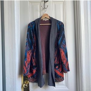 Cynthia Vincent mixed print sweater size L